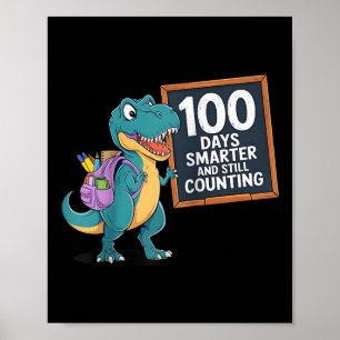 100th Day Funny Outfit Teacher & Student 100 D Poster