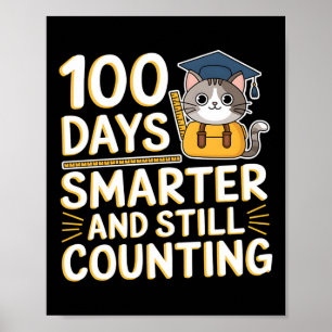 100th Day Funny Outfit Teacher & Student 100 D Poster