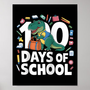 100th Day Funny Outfit Teacher & Student 100 D Poster