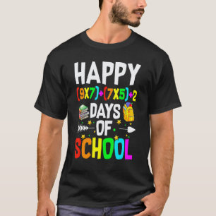 100th Day Math Teacher Math Formula Happy 100 Days T-Shirt
