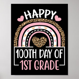 100th Day Of First Grade Fun 100 Days Of School Te Poster