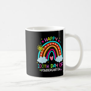100th Day Of Kindergarten School Rainbow 100 Days Coffee Mug
