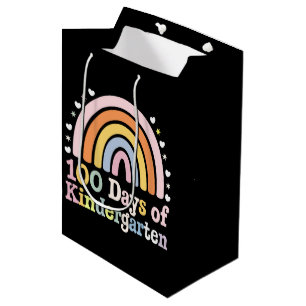 100th Day of Kindergarten Teacher Kids 100 Days  Medium Gift Bag