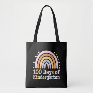 100th Day of Kindergarten Teacher Kids 100 Days Tote Bag