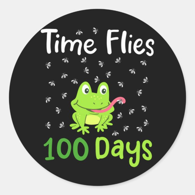 100th Day of School 100 Days 34 Classic Round Sticker (Front)