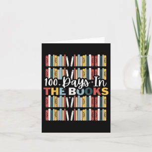 100th Day Of School.100 Days In The Books Reading Card