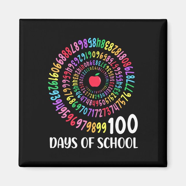 100th Day Of School 100 Days Math Number Teacher K Magnet (Front)