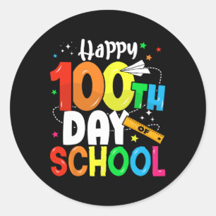 100th Day Of School 100 Days Of School  Classic Round Sticker
