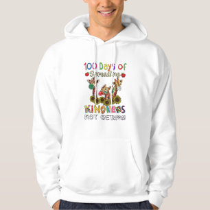 100th Day of School 100 Days Of Spreading Kindness Hoodie