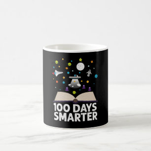 100th Day Of School 100 Days Smarter Books Space  Coffee Mug
