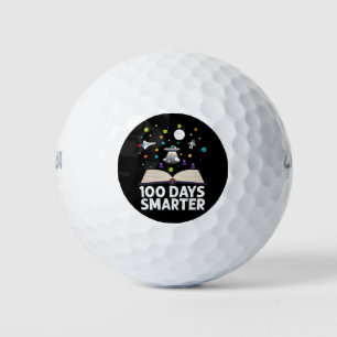 100th Day Of School 100 Days Smarter Books Space  Golf Balls