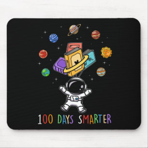 100th Day Of School 100 Days Smarter Books Space L Mouse Pad