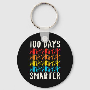 100th Day Of School 100 Days Smarter Teacher Stude Keychain