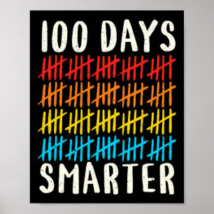 100th Day Of School 100 Days Smarter Teacher Stude Poster