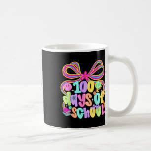 100th Day Of School 100 Days Teacher Coquette Bow  Coffee Mug