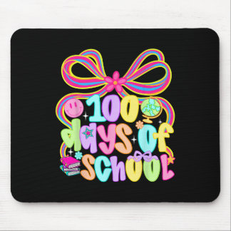 100th Day Of School 100 Days Teacher Coquette Bow Mouse Pad