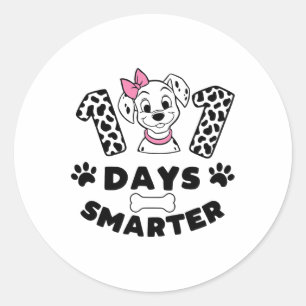 100th Day Of School 101 Days Smarter 100 For Boys Classic Round Sticker