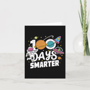 100th Day Of School Astronaut Space Boys 100 Days Card