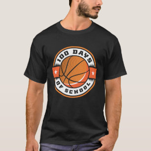 100th Day of School Basketball 100 Days Of School T-Shirt