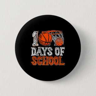 100th Day Of School Basketball Kids 100 Days Of Sc 2 Inch Round Button
