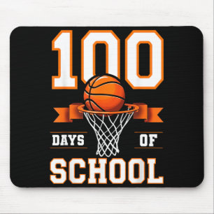 100th Day Of School Basketball Kids 100 Days Of Sc Mouse Pad