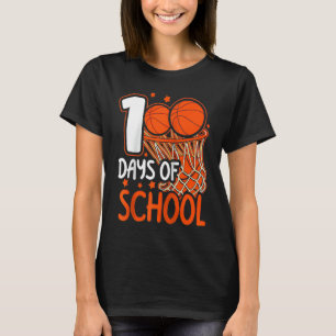 100th Day of School Basketball Kids 100 Days Of Sc T-Shirt