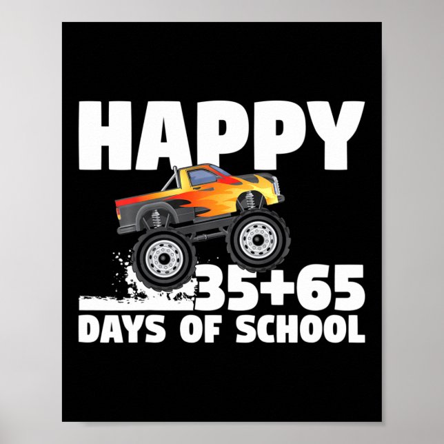 100th Day Of School Boys Happy 100 Days Of School  Poster (Front)