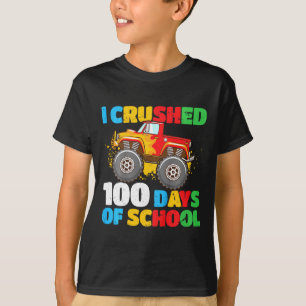 100th Day Of School Boys I Crushed 100 Days Of Sch T-Shirt