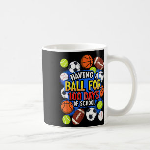100th Day Of School Bysketbyll Footbyll Soccer Bys Coffee Mug