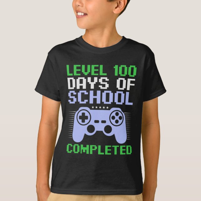 100th Day Of School Completed For Kids  T-Shirt (Front)