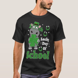 100th Day Of School Cute Hippo 100 Days Student Te T-Shirt