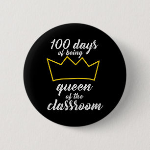 100th Day of School Design For Teachers and Studen 2 Inch Round Button