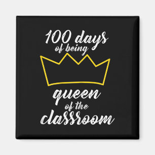 100th Day of School Design For Teachers and Studen Magnet