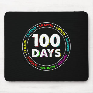 100th Day Of School Design Gift For Smarter Studen Mouse Pad