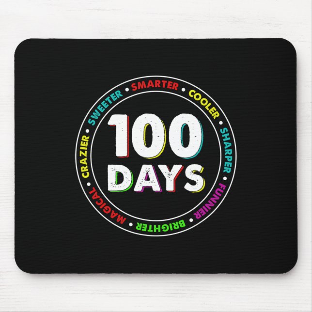 100th Day Of School Design Gift For Smarter Studen Mouse Pad (Front)