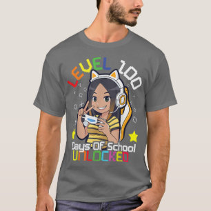 100th Day Of School for Girl Loves Anime & Video G T-Shirt
