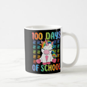 100th Day Of School For Girls Kids Cute Unicorn  Coffee Mug