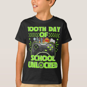 100th Day Of School For Kids Video Games Boy Girl T-Shirt