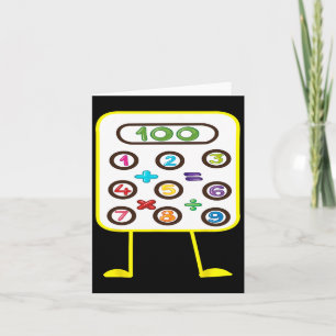 100th Day Of School For Teachers Kids 100 Days Mat Card