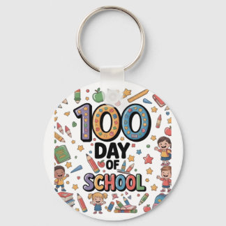 100th Day of School Fun T-Shirt | Colorful Kids &  Keychain