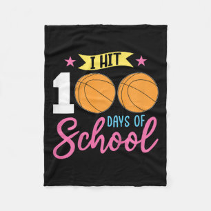 100th Day Of School Girls I Hit 100 Days Of School Fleece Blanket