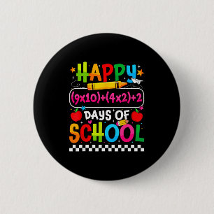 100th Day Of School Happy 100 Days Math Equation T 2 Inch Round Button
