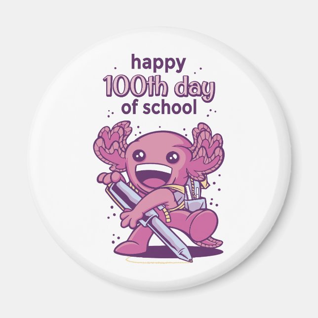 100th day of school invitation magnet (Front)