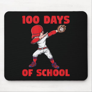 100th Day Of School Kids Baseball 100 Days Of Scho Mouse Pad
