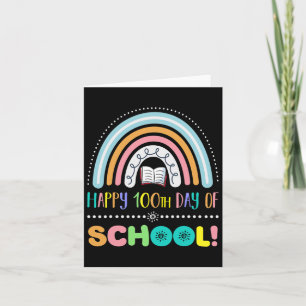 100th Day Of School Kids Boys Girls Student And Te Card