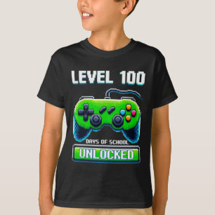 100th Day Of School Kids Video Games Boy Gamer T-Shirt