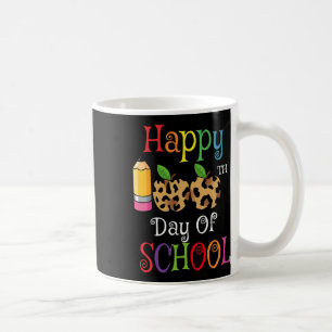 100th Day Of School Leopard Print Teacher Student Coffee Mug