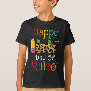 100th Day Of School Leopard Print Teacher Student T-Shirt