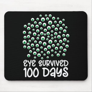 100th Day Of School Monster Googly Eye Survived 10 Mouse Pad