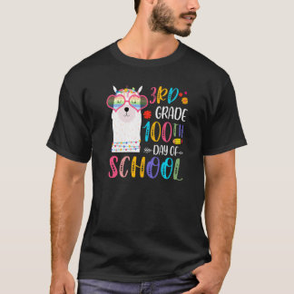 100th day of School No Prob Llama 100 Days Of 3rd  T-Shirt